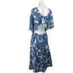 A New Day Tie Dye Print Blue Square Neck Short Flutter Sleeves Midi Dress Sz XXL Photo 3