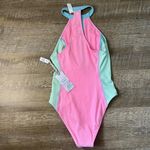 Love Shack Fancy NWT  X Hurley Pink Neon Colorblock One Piece Swimsuit Size Small Photo 5