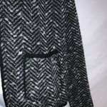 Cocogio Cardigan Sweater Jacket Womens Size L Black Gray Wool Open Front Italy Size L Photo 1