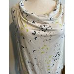 Nue Options Sleeveless Butterfly Cowl Neck Blouse Blouse 1X White Photo 1