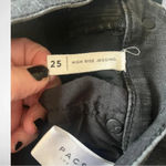 PacSun Women's Stretch Black Ripped Raw Hem Vintage Skinny Jeans Sz 25 | EUC Photo 9