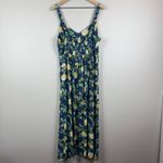Old Navy  Slip Maxi Dress Women's XL Multi Floral Pleated Spaghetti Sun Summer Photo 2