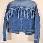Judy Blue  Denim Fringe Jean Jacket Womens S Boho Western Casual Fall Classic Photo 1