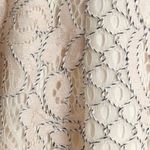 Shona joy  Lace High Neck Midi Dress Beige Nude Size 6 Lined Scalloped Hem Bridal Photo 10