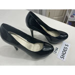 Womans Design By Alho Black Patten Leather Slip On Stilettos Platform Pumps 8 Photo 1