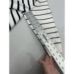 Lands' End Womans Pullover Sweater White Blue Stripe 2 X 20W-22W 3/4 Sleeve Photo 7