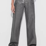 Wild Fable New 10 - High Rise Baggy Jeans Denim Wide Leg Silver Metallic Wash Photo 4