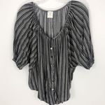 By Together 4/$25  Striped Buttondown Dolman Sleeve Top Photo 0