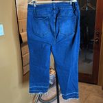 Bloomchic  High Rise Distressed Blue Cropped Double Raw Hem Jeans Size 18 Photo 5