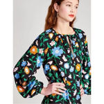  NEW YORK KATE SPADE Floral
Garden Tulip Dress In Black LARGE Photo 11