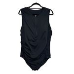 Lands' End High Neck Zip Front One Piece Swimsuit with Pockets - Size 22W Photo 1