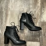 Style & Co  Black Lace-Up Heeled Ankle Boots Size 11 Photo 4