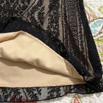 Liberty Love  small juniors black lace blouse large bell sleeves tan lined dressy Photo 5