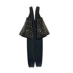 Report black rhinestone studded slides ladies 6.5 rubber sole slip on sandal Photo 4