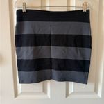 Divided  by H&M Striped Black and Gray Women's Skirt Photo 7
