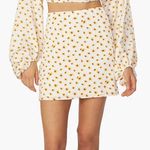 We Wore What New Daisy Print Floral Mini Slip Skirt Ivory Multi Size Small Photo 6