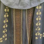 American Eagle  Embroidered Navy Off-the-Shoulder Cold Shoulder Top NWT AE Photo 5