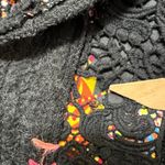 Artsy Mohair Wool Blend Jacket Boutique Coat Crochet Lace Detail Large Boho Black Size undefined Photo 12