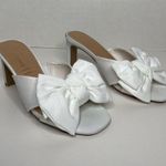 LC Lauren Conrad Lauren Conrad Memory Foam Comfort Heels White Bows Bridal Graduation Size 5 Photo 0