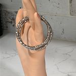 Gorgeous Sparkly Silver Plated Hoops Photo 2