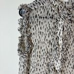 7 For All Mankind  100% Silk‎ Sleeveless Ruffle Blouse Size Medium Photo 2