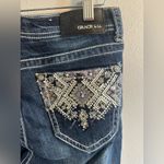 GRACE IN LA  Women's Blue Embellished Jeans Easy Fit Size 29 Photo 3