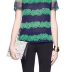 J.Crew 100% SILK CHIFFON | Beanstalk Vine | Navy and Green Matching Set from | 6 Photo 12