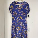 Vintage Herman Geist Blue Floral Print Blazer & Maxi Dress 2 Piece Matching Set Size 8 Photo 14