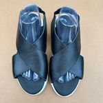 Anthropologie  Black Platform Cross Sport Sandal Shoes Women's Size US 10/10.5 41 Photo 3