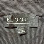 Eloquii  3X 22/24 Sheer Puff Sleeve Blouse Black‎ Flocked Organza Square Neck Top Photo 4