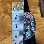 White Buffalo Turquoise Blue Turquoise Sterling Silver Forest Ring Size 6 Photo 6