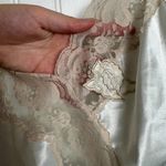 Victoria's Secret  Gold Label ivory satin tank lace detail cropped Medium M32 Photo 3