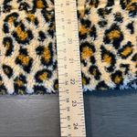 BP . Leopard Print Fuzzy Sherpa Pullover Quarter Zip Black Pink - M‎ Photo 4