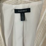 Ellen Tracy Linen Blend Striped Neutral 3/4 Sleeve Blazer Size Medium Coastal Photo 6