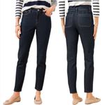 Talbots  Women’s 10P High Rise Slim Straight Ankle Jeans Regina Dark Wash Stretch Photo 1