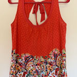 Akemi + Kin  Anthropologie Floral Tie Back Sleeveless Tank Top Shirt XS Petite Photo 0