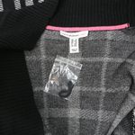 Isaac Mizrahi New  Live! Black White Plaid Jacquard Open Cardigan Sweater 1X Photo 5