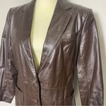 City Streets Women's Vintage City Steets Brown Button Up Leather Jacket Size 14 Photo 13
