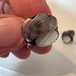 Vintage Sterling Silver Opal Stud Earrings Women’s Estate Jewelry Photo 2