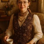 Vintage Floral Tapestry Brocade Vest Baroque Cottagecore Boho Waistcoat S/M Size M Photo 1