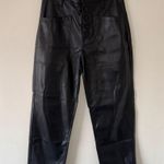 Pistola  Tammy High Rise Trouser in Slate Black Faux Leather Womens 27 Photo 4
