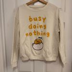 Sanrio EUC  Gudetama Busy Doing Nothing Cozy Sweatshirt Photo 1