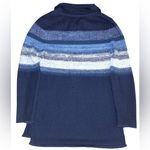 Krimson Klover Women's Everlasting Sweater Tunic Navy and Light Blue Cowl Neck Size M Photo 2
