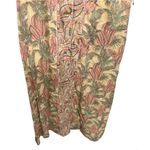 Victoria Dunn Button Down Midi Shirt Dress Peach Colored Floral Size Small NWT Orange Photo 2