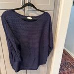 Market & Spruce Navy Cable Knit Dolman Sweater XL Photo 6