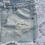 Tobi Women’s light blue jean cut off distress shorts size 4 Photo 2