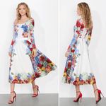 Alice + Olivia  Earla Floral Flare Midi Skirt Garden Brunch Size 10 NWT Photo 2