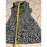 Studio One Womens Sleeveless Ruffle Collared Dress Black White Abstract M Career Size M Photo 5