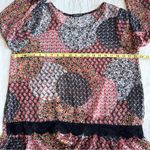 Cha Cha Vente Ditsy Floral Sheer Womens Top Boho Patchwork Crochet Insert PXL Pink Size undefined Photo 12