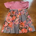 Handmade Cottagecore Floral Fit Flare Homemade V Neck Short Sleeve‎ shirt Womens Large Photo 3